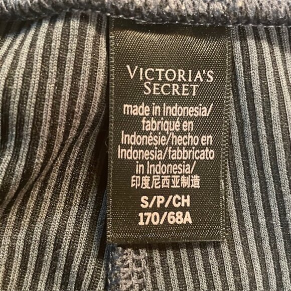 VICTORIA'S SECRET Ribbed Lounge Jogger Pants with Satin Tie Waist - Size Small - Picture 4 of 6